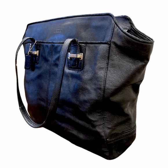 🔥 SALE 🔥 COACH TAYLOR LEATHER NORTH/SOUTH TOTE - F25941 - Picture 7 of 15